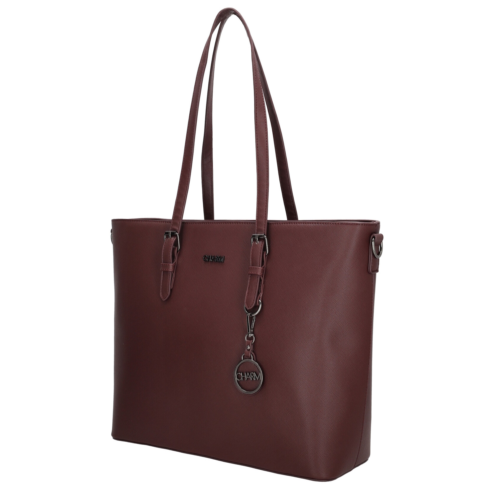 Charm London Charm London Birmingham shopper 15,6 inch laptopvak - bordeaux