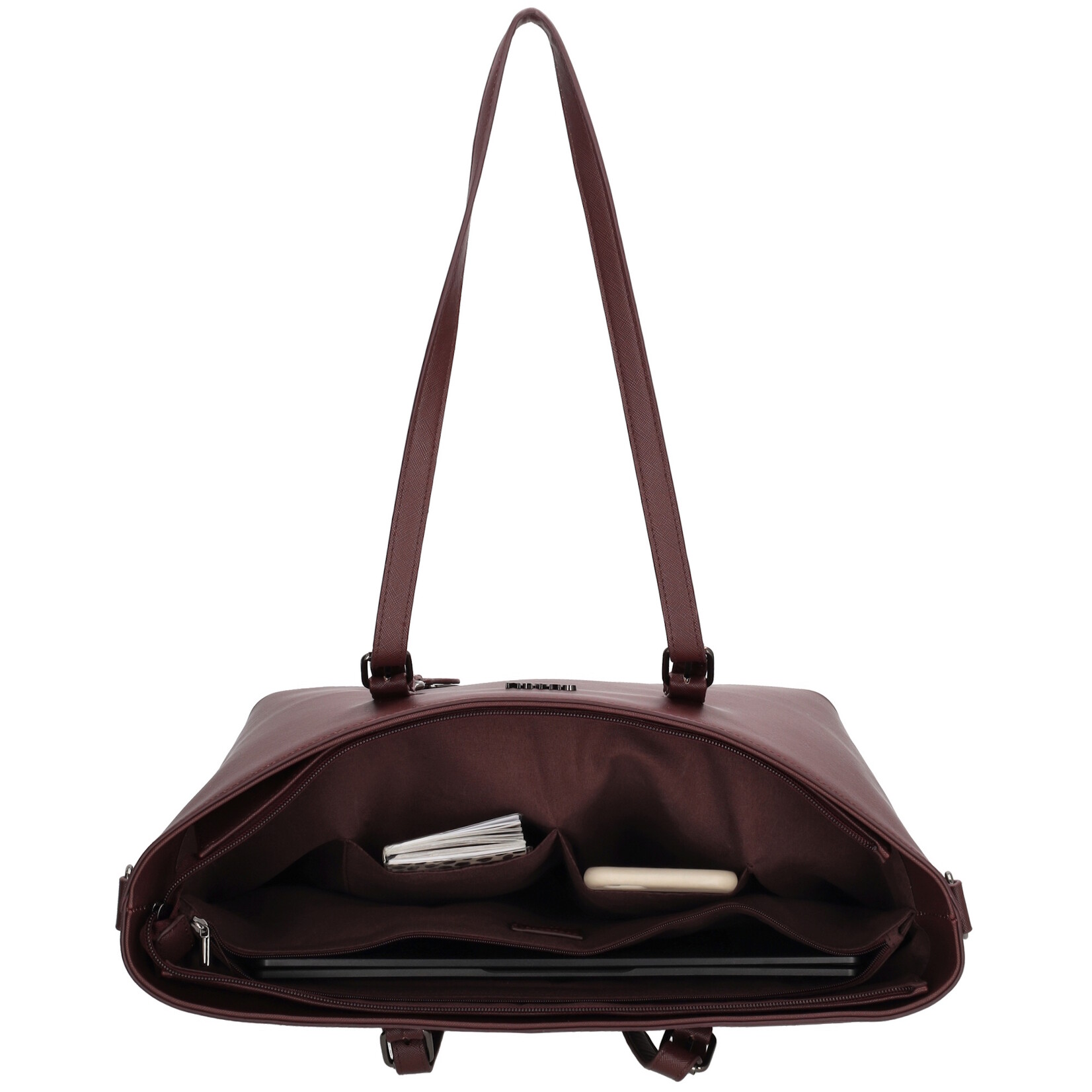 Charm London Charm London Birmingham shopper 15,6 inch laptopvak - bordeaux