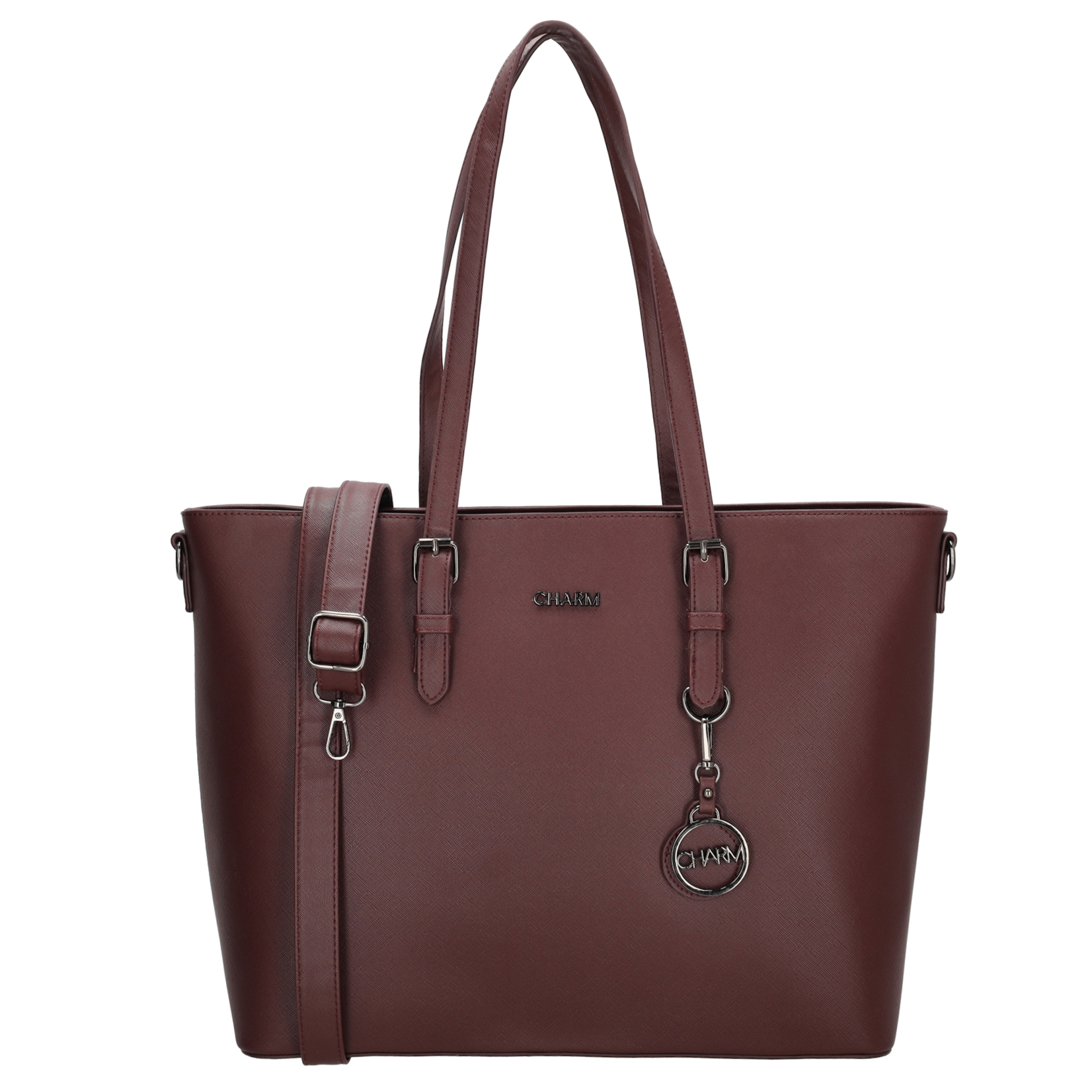 Charm London Charm London Birmingham shopper 15,6 inch laptopvak - bordeaux