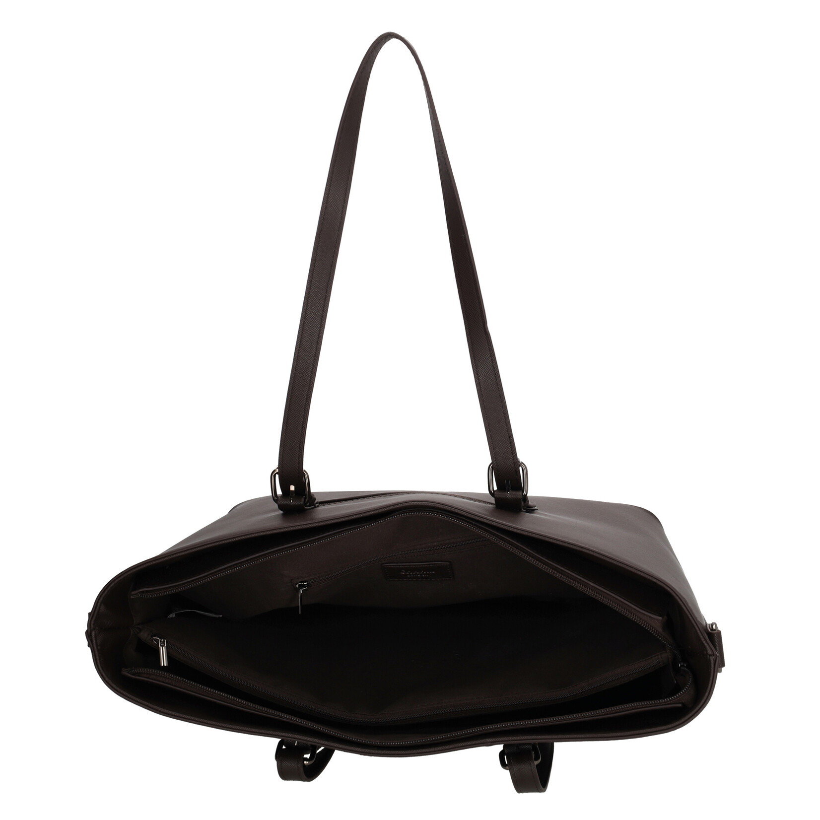 Charm London Charm London Birmingham schooltas 15,6 inch laptopvak - donkerbruin