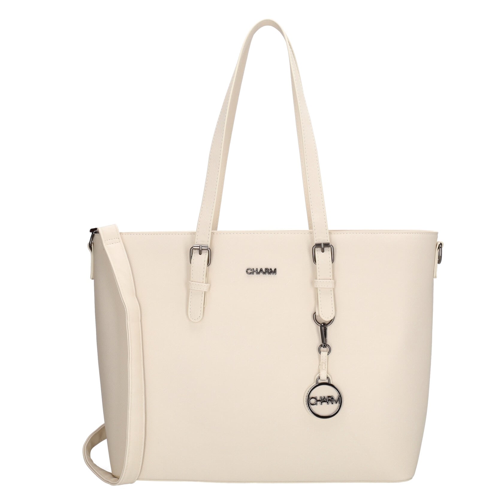 Charm London Charm London Birmingham shopper 15,6 inch laptopvak - creme