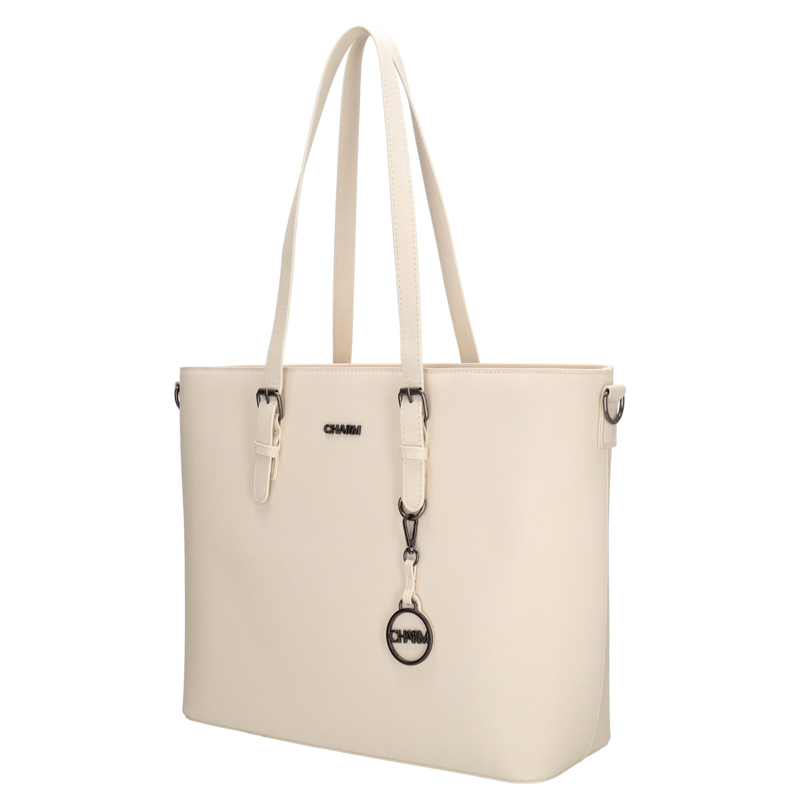 Charm London Charm London Birmingham shopper 15,6 inch laptopvak - creme