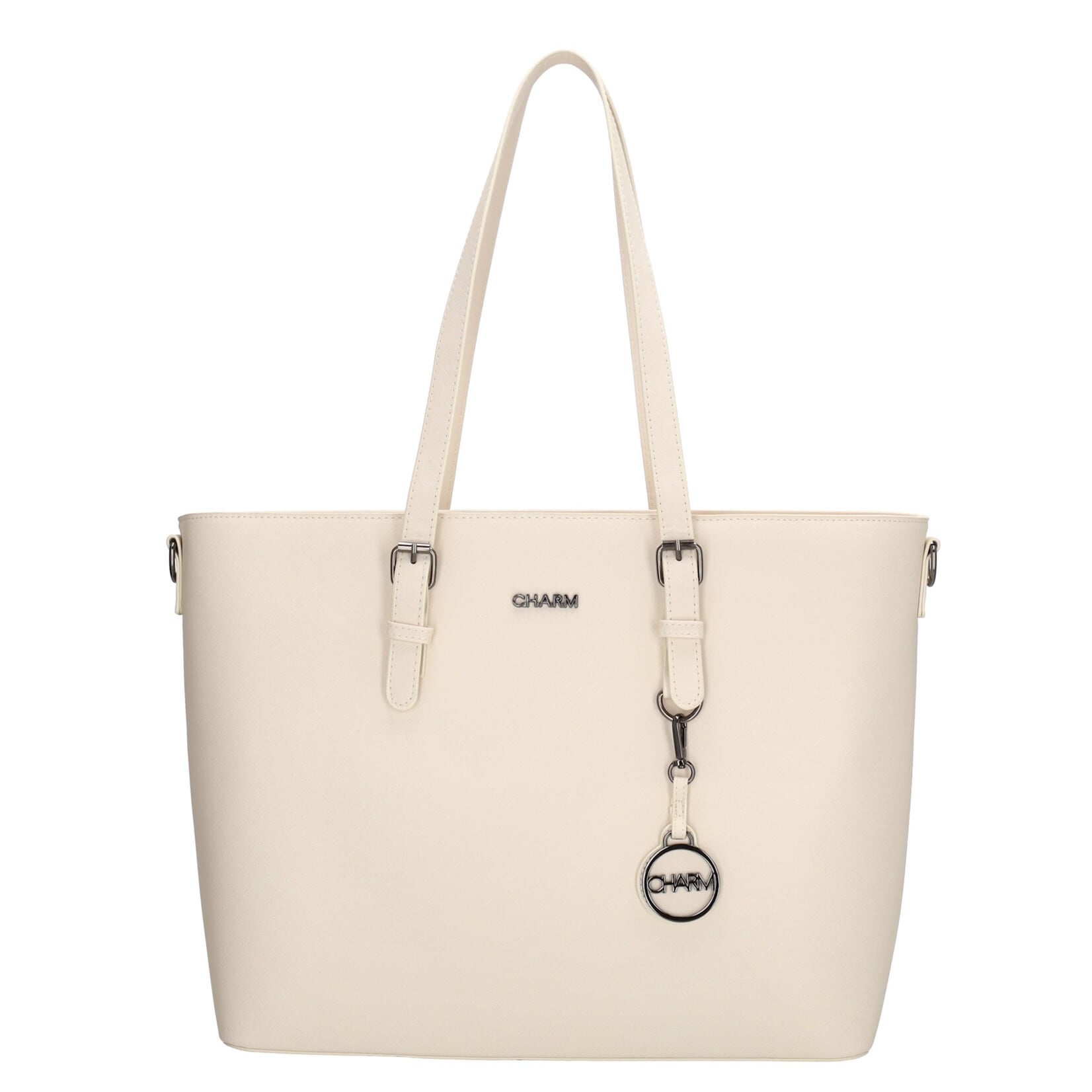 Charm London Charm London Birmingham shopper 15,6 inch laptopvak - creme