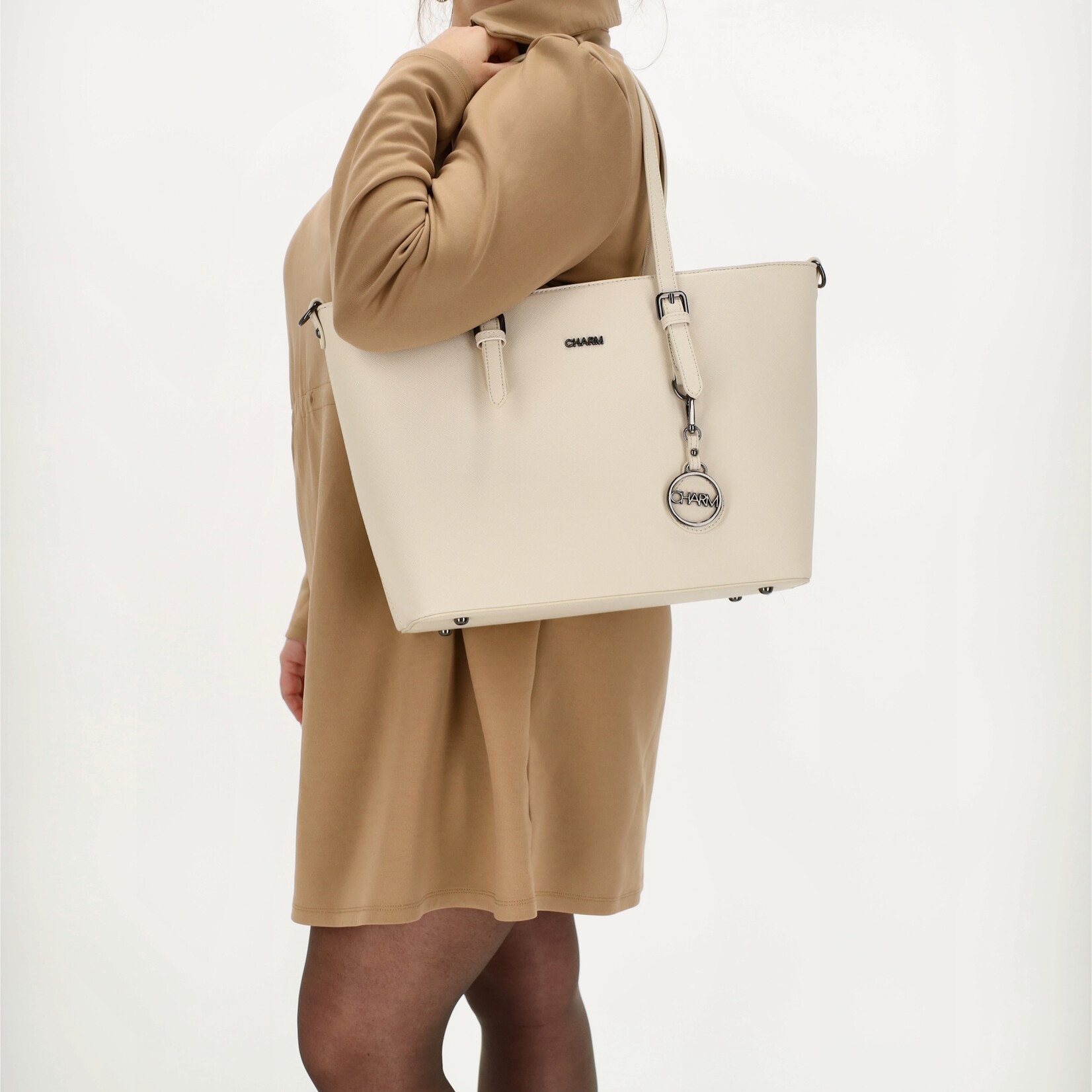 Charm London creme London Birmingham shopper dames - creme