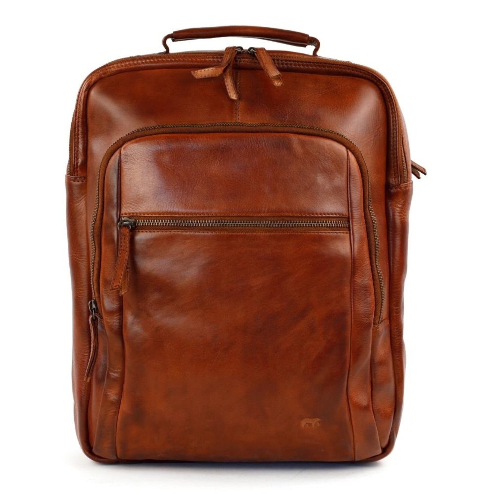Bear Design Bear Design Ties rugtas leer 17,3 inch laptopvak - cognac
