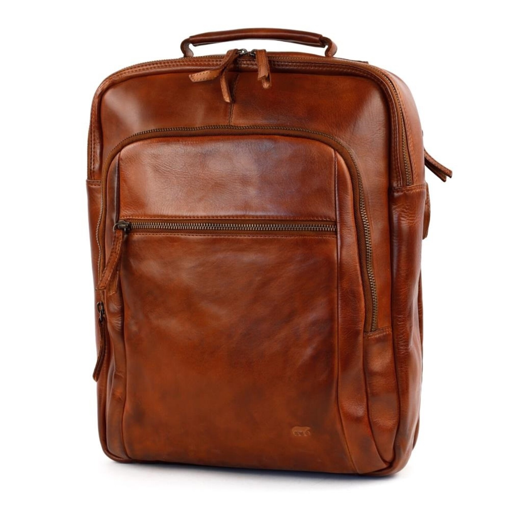 Bear Design Bear Design Ties rugtas leer 17,3 inch laptopvak - cognac