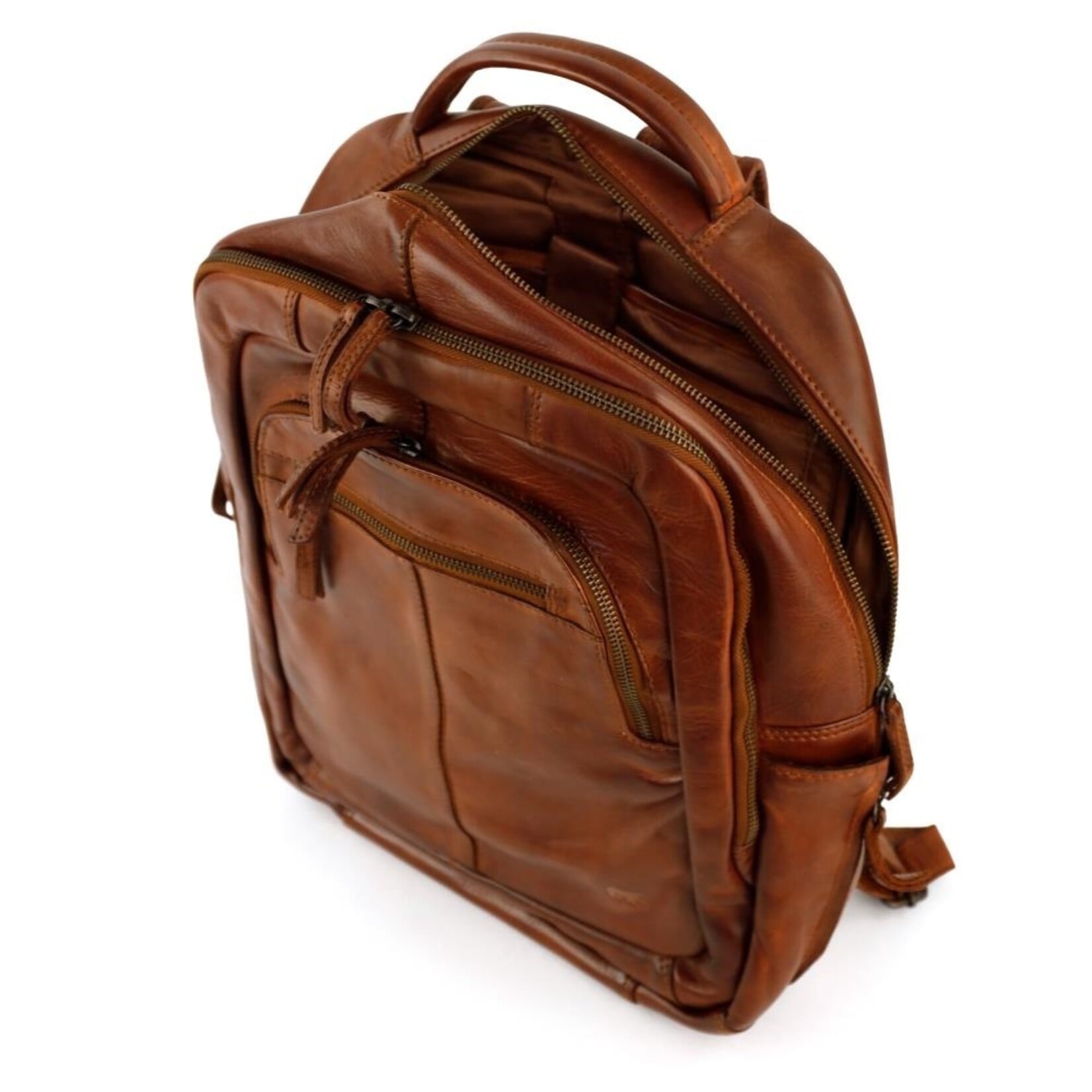 Bear Design Bear Design Mace laptop rugtas leer 15,6 inch - cognac