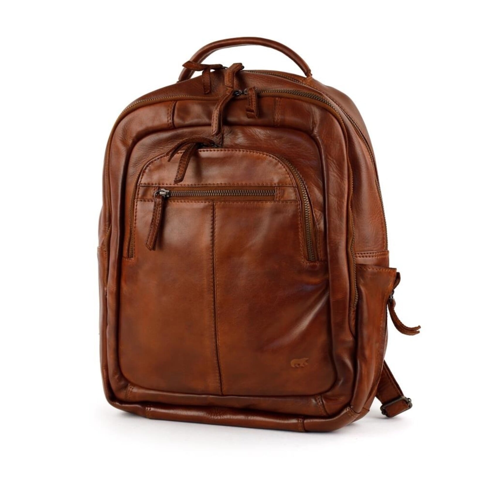 Bear Design Bear Design Mace laptop rugtas leer 15,6 inch - cognac