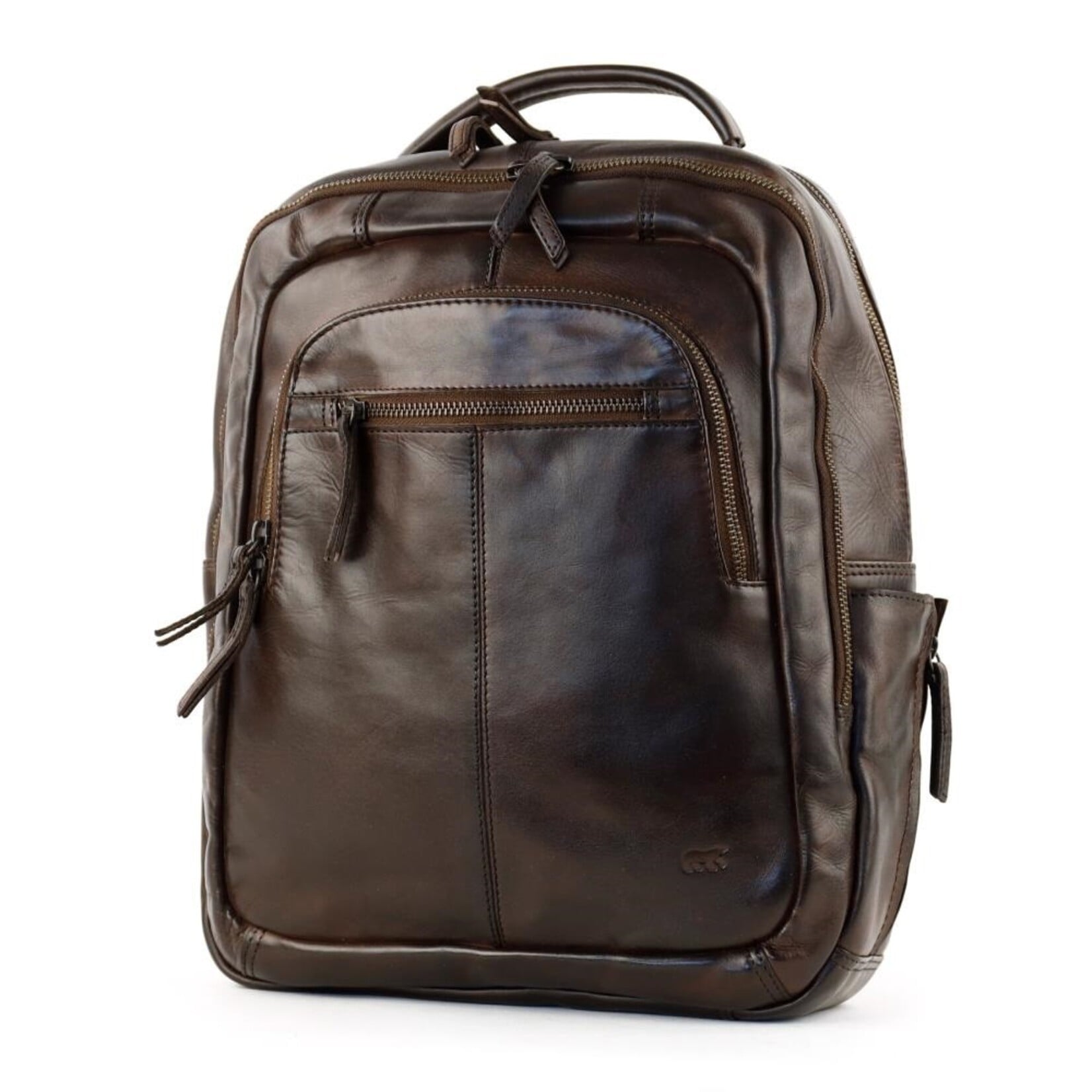 Bear Design Bear Design Mace laptop rugtas leer 15,6 inch - donkerbruin