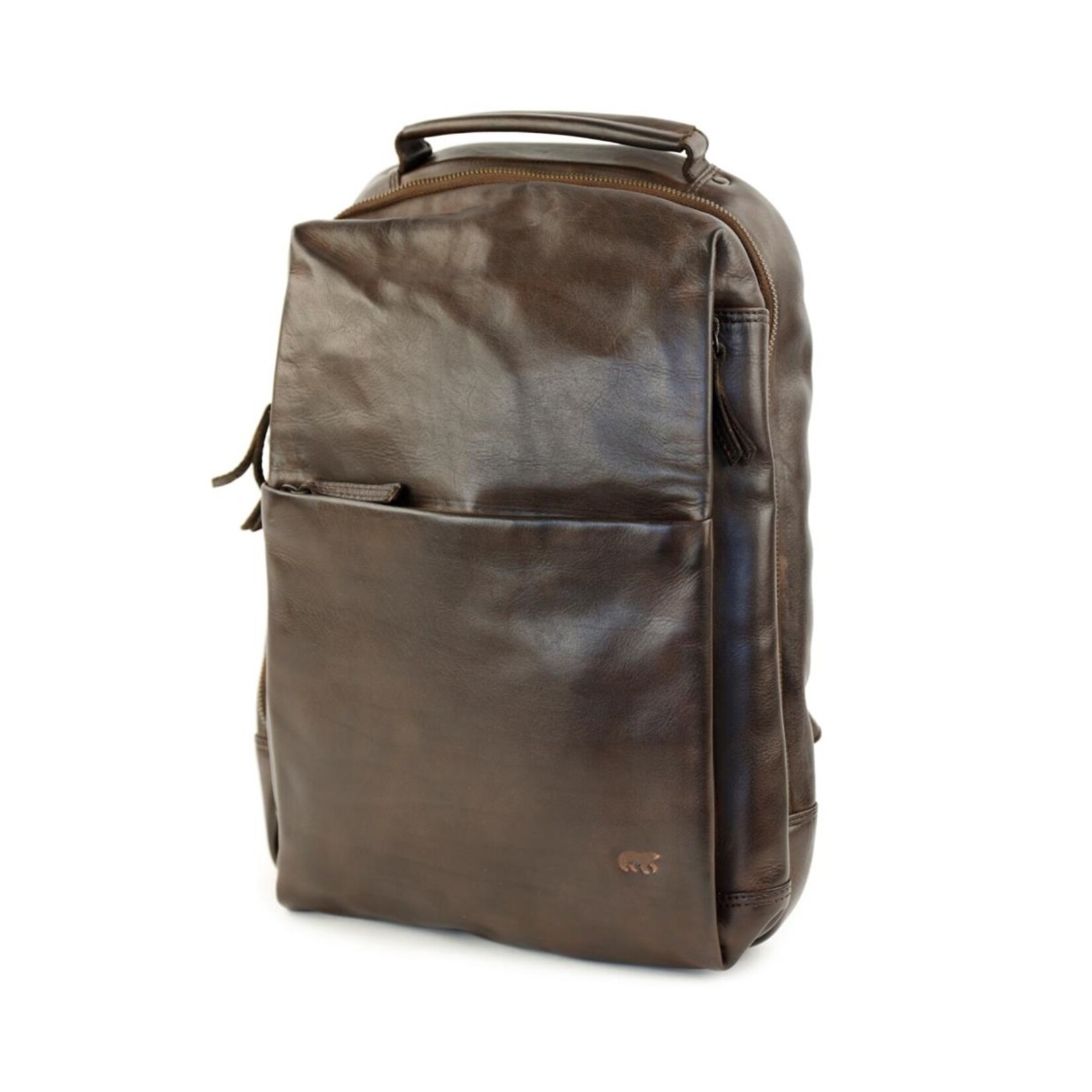 Bear Design Bear Design Mathijs laptop rugtas leer 14 inch - donkerbruin