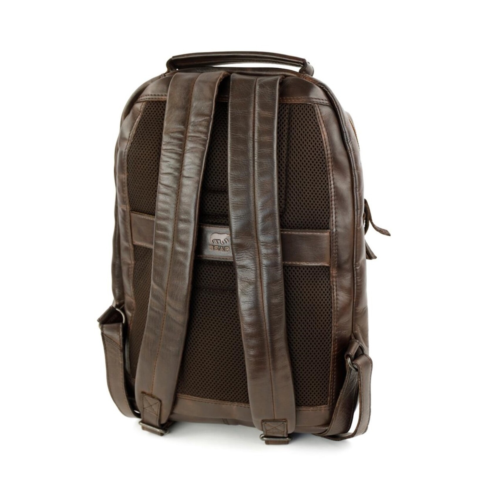 Bear Design Bear Design Mathijs laptop rugtas leer 14 inch - donkerbruin