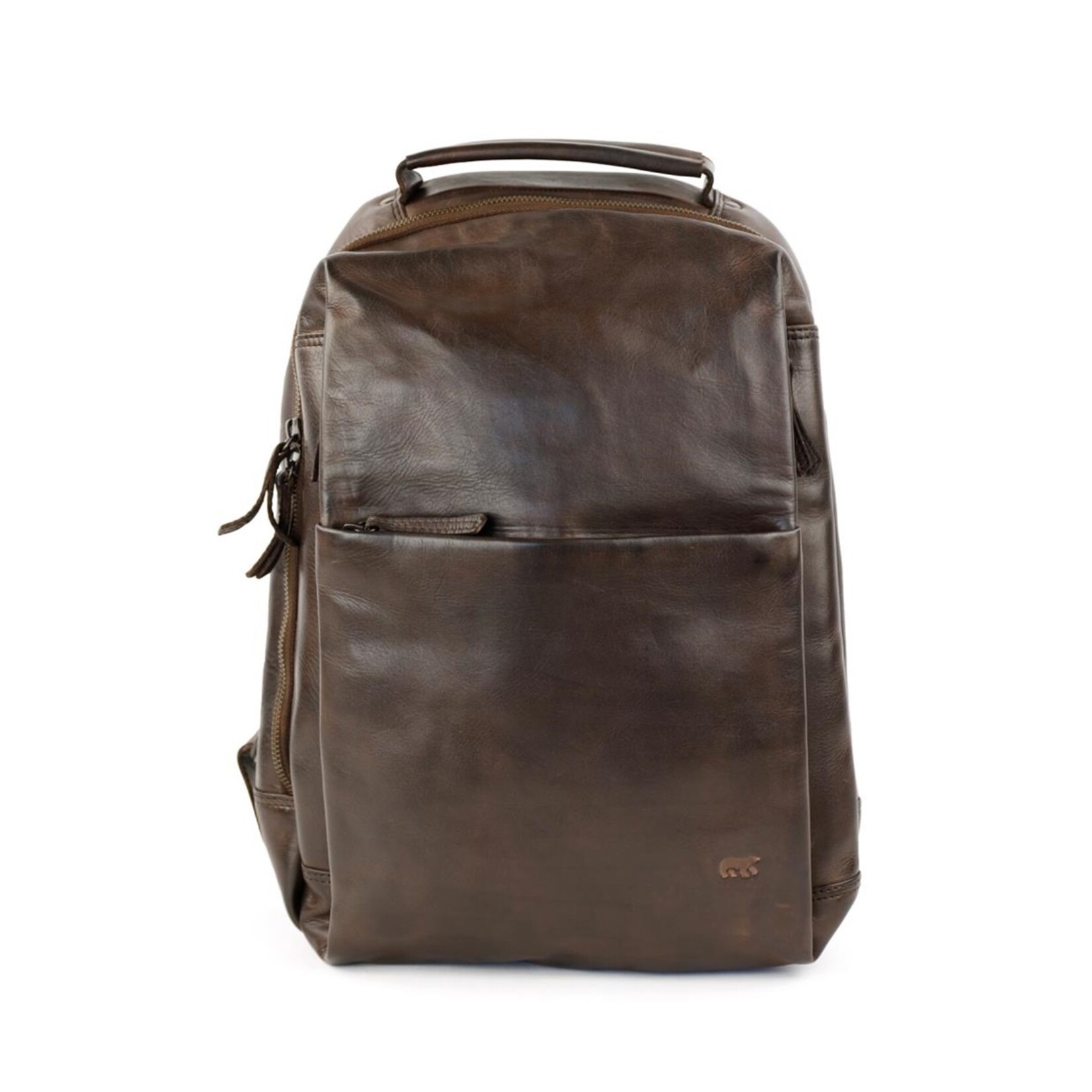 Bear Design Bear Design Mathijs laptop rugtas leer 14 inch - donkerbruin