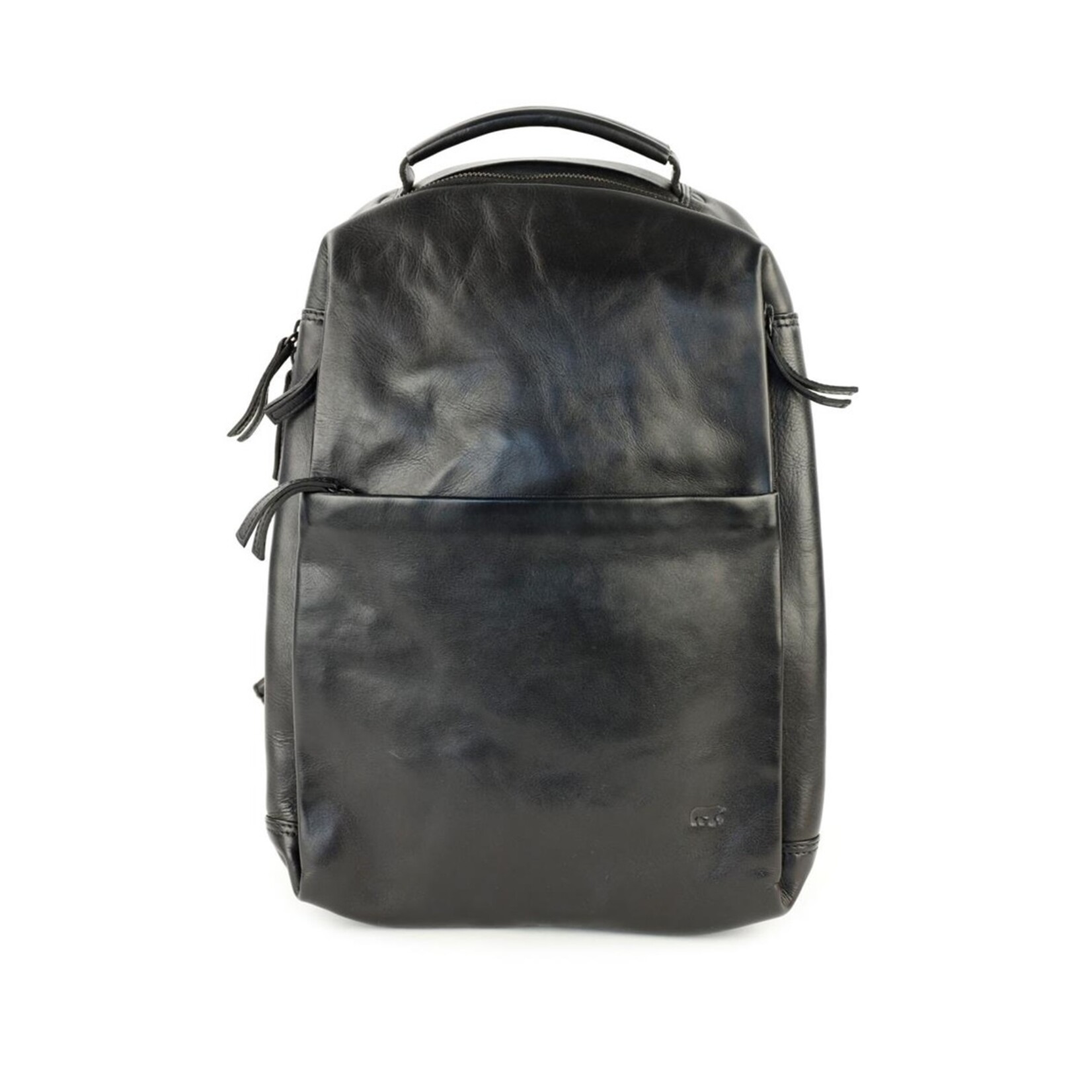 Bear Design Bear Design Mathijs laptop rugtas leer 14 inch - zwart