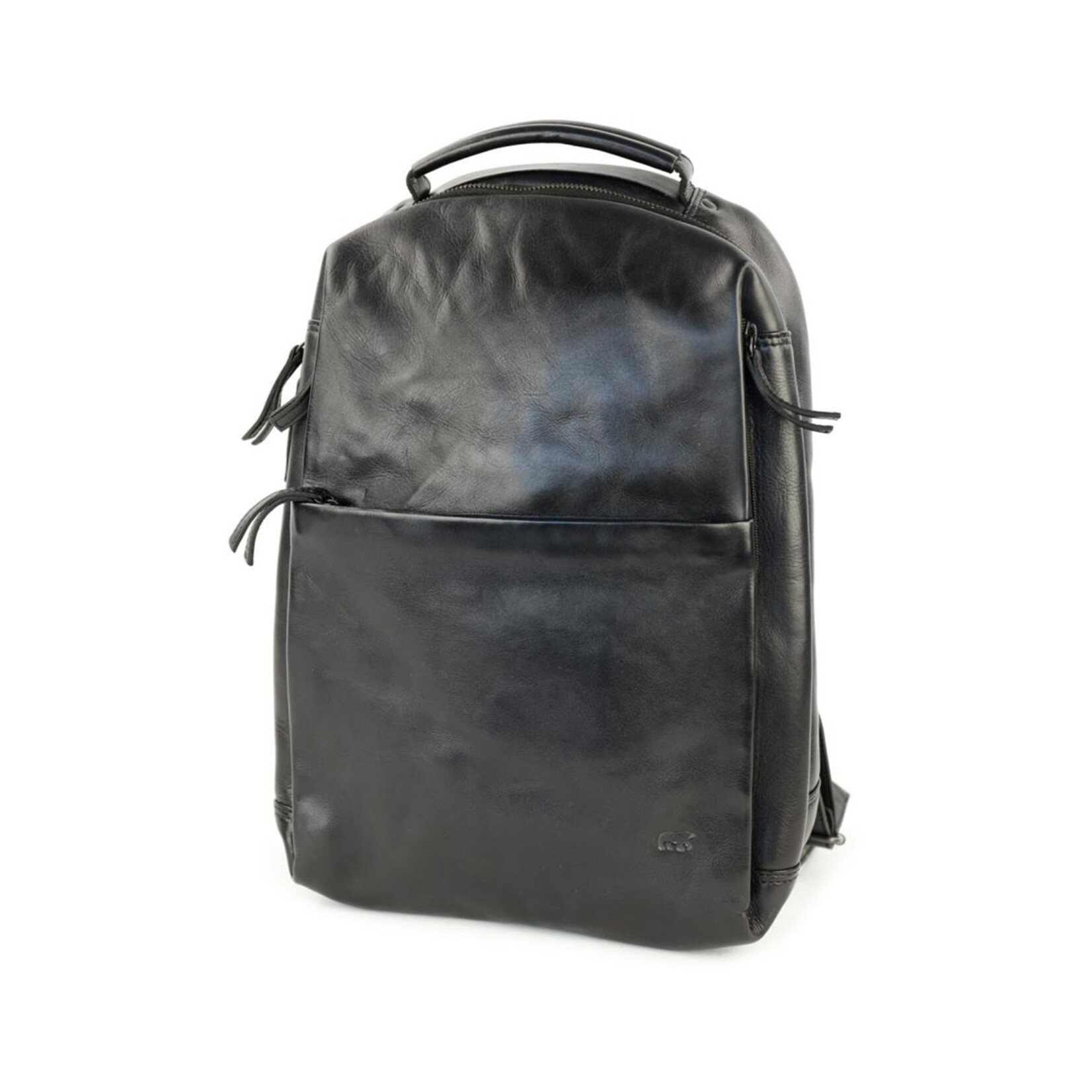Bear Design Bear Design Mathijs laptop rugtas leer 14 inch - zwart