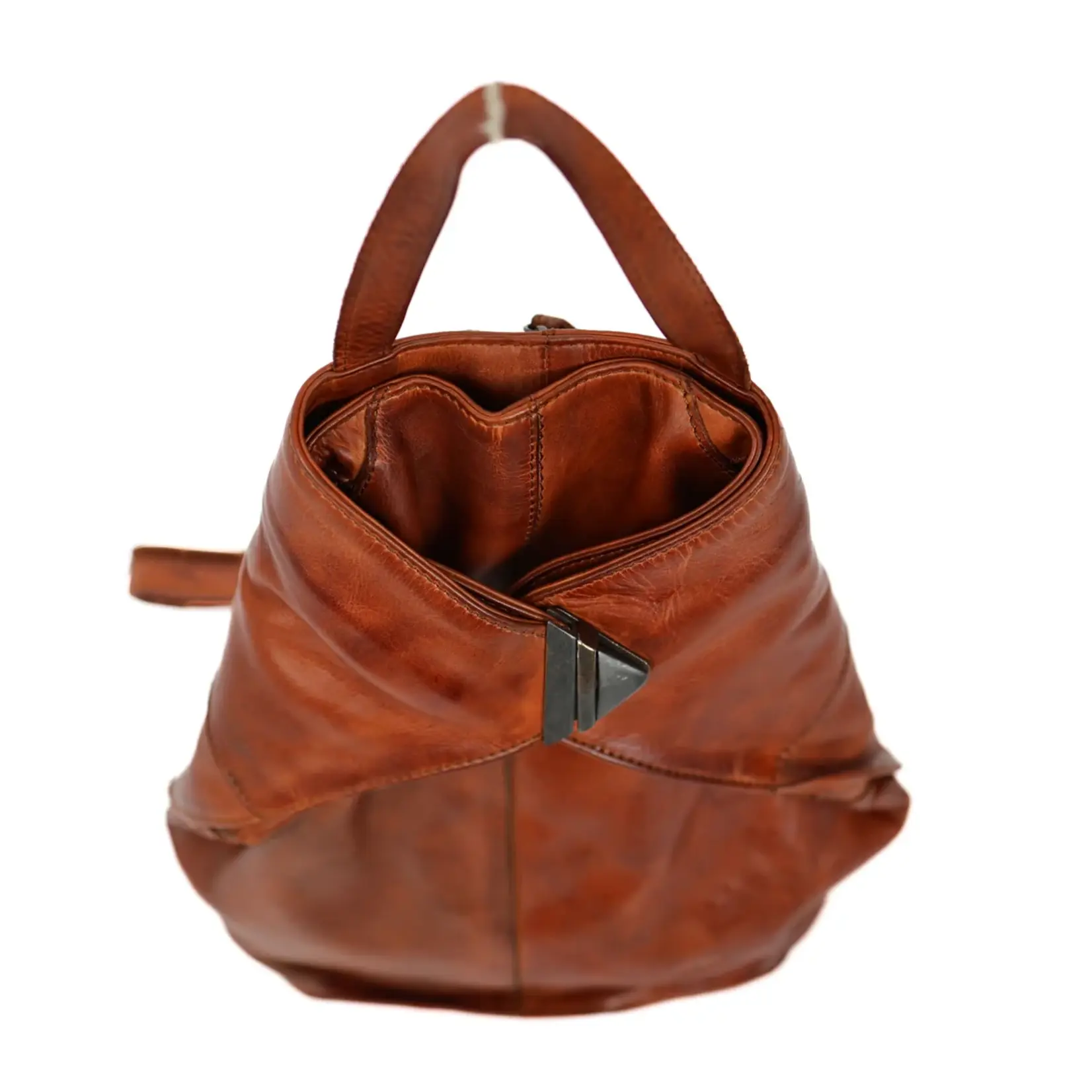 Bear Design Bear Design Lisa rugtas leer dames Cow-Lavato - cognac