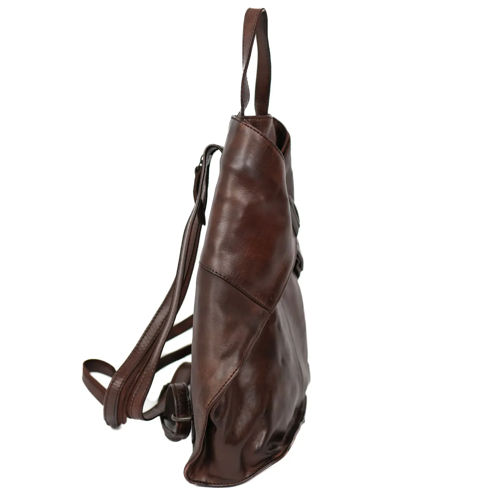 Bear Design Bear Design Lisa rugtas leer dames Cow-Lavato - donkerbruin