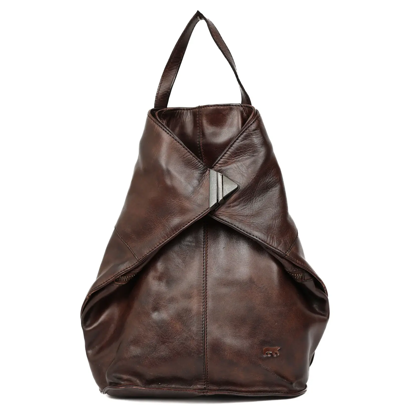 Bear Design Bear Design Lisa rugtas leer dames Cow-Lavato - donkerbruin