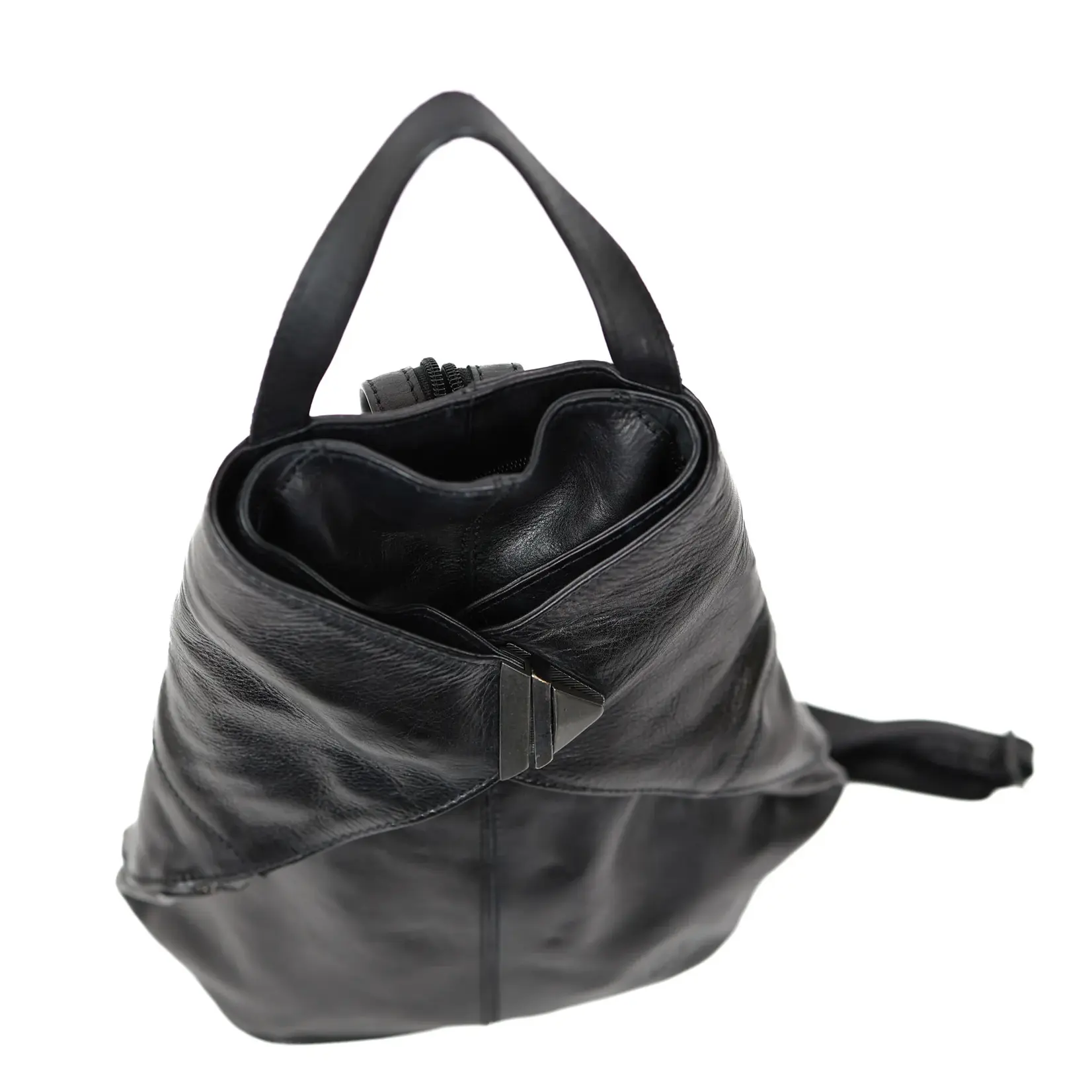 Bear Design Bear Design Lisa rugtas leer dames Cow-Lavato - zwart