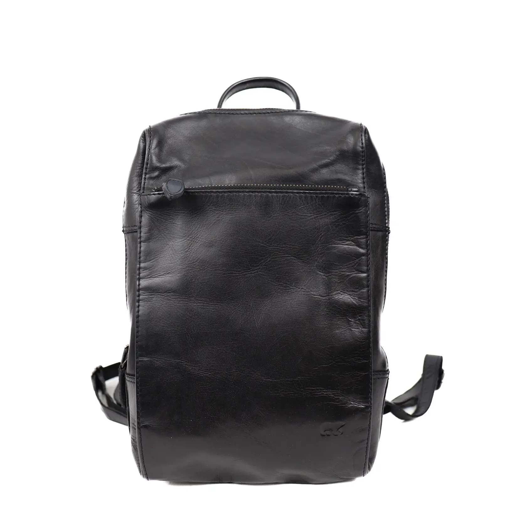 Bear Design Bear Design Sil rugtas dames leer met veel ritsvakken - zwart