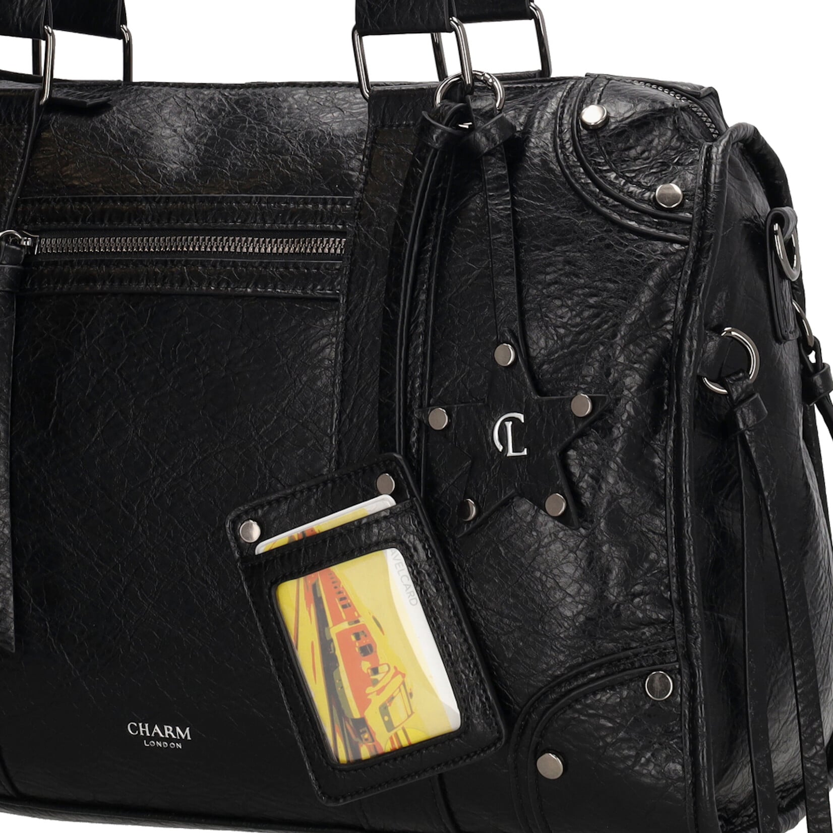 Charm London Charm London Berlin city bag 15,6 inch voor werk en school - zwart