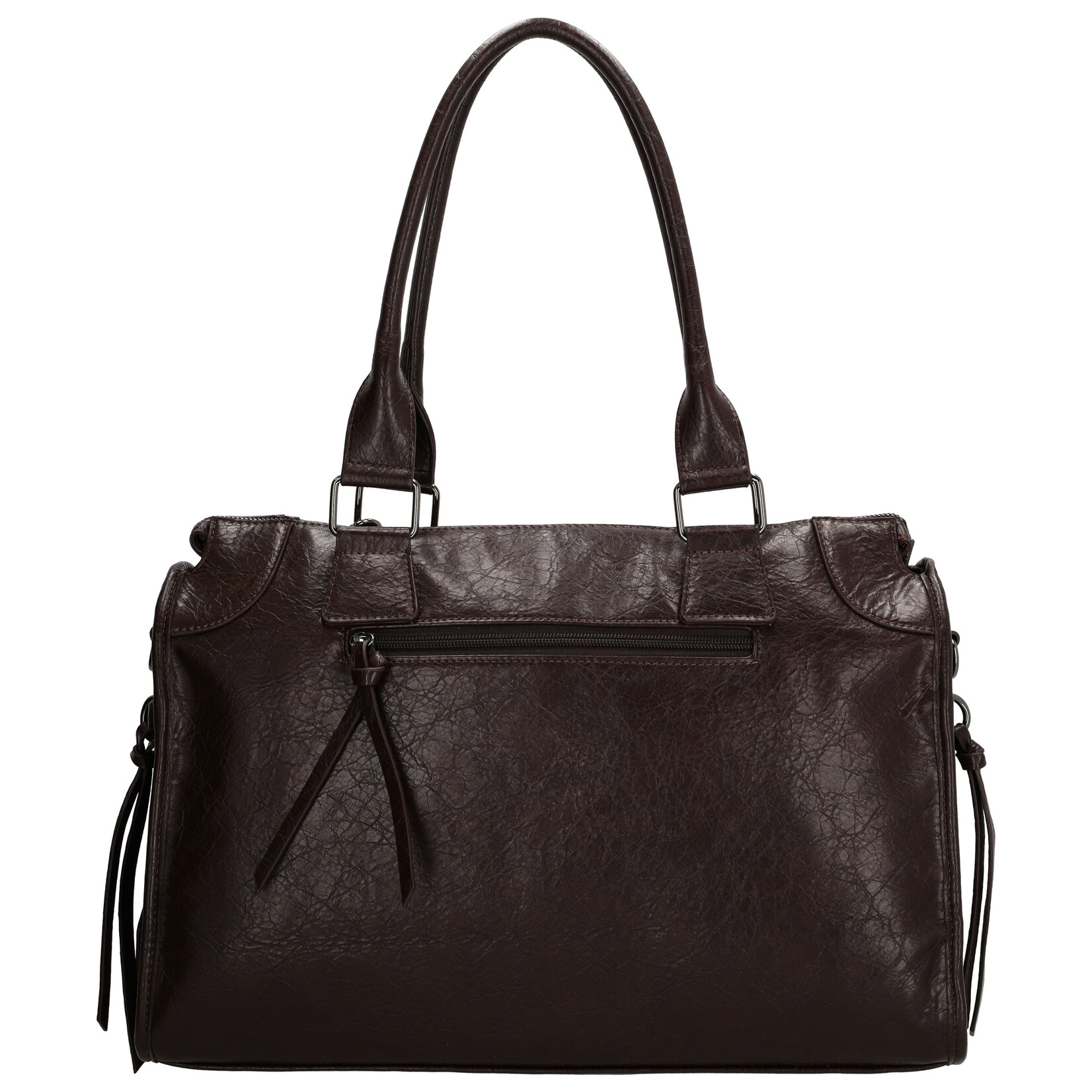 Charm London Charm London Berlin city bag 15,6 inch voor werk en school - donkerbruin