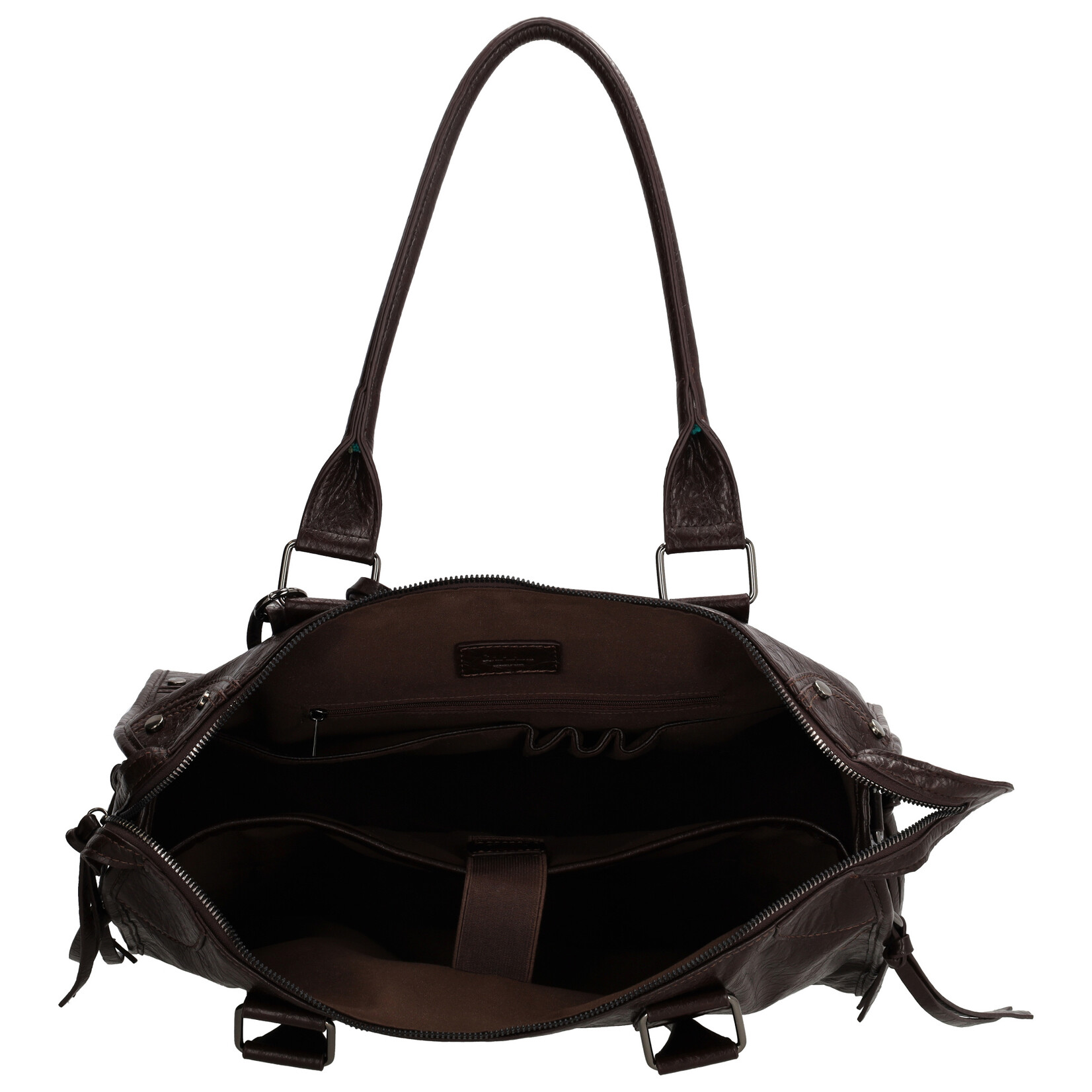 Charm London Charm London Berlin city bag 15,6 inch voor werk en school - donkerbruin