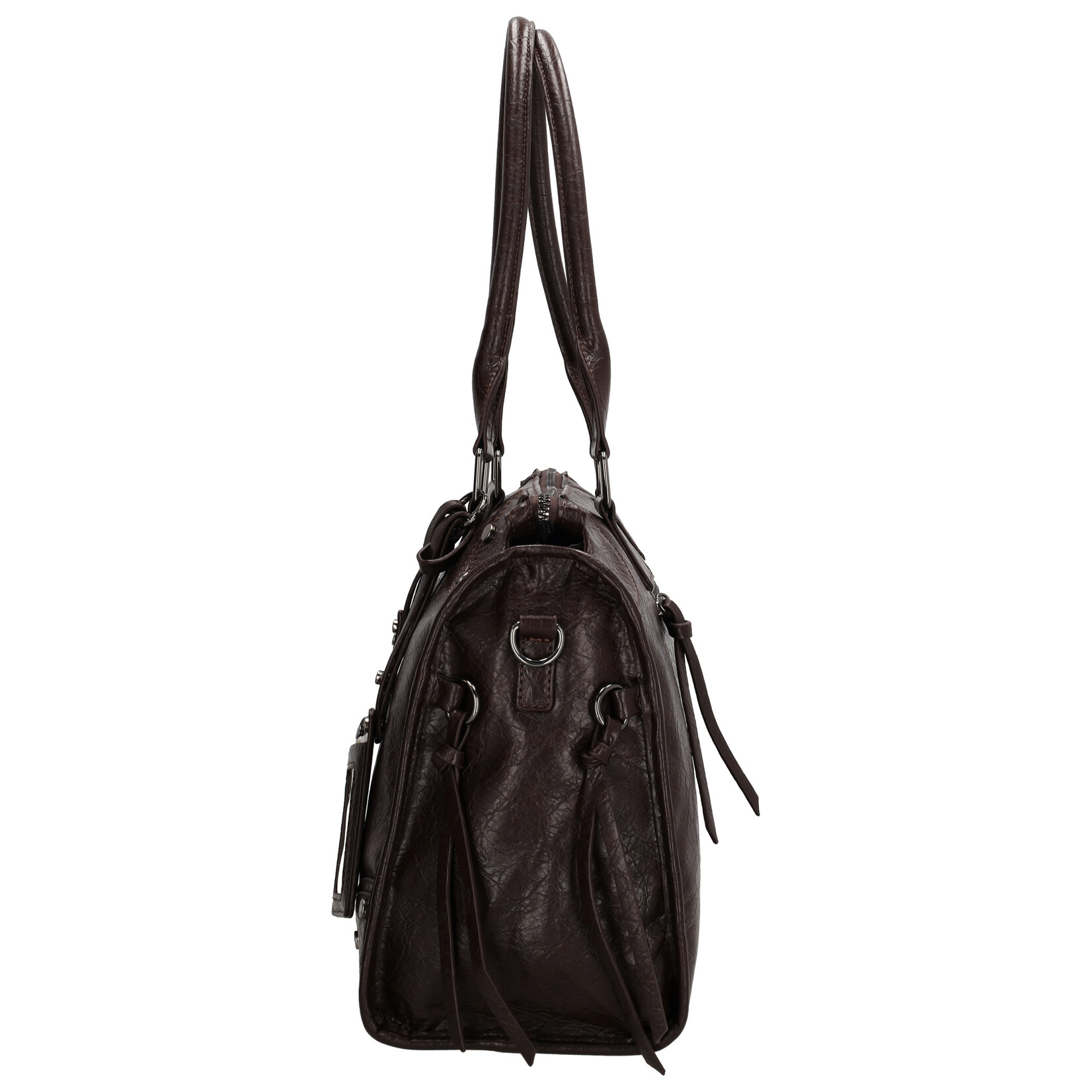 Charm London Charm London Berlin city bag 15,6 inch voor werk en school - donkerbruin