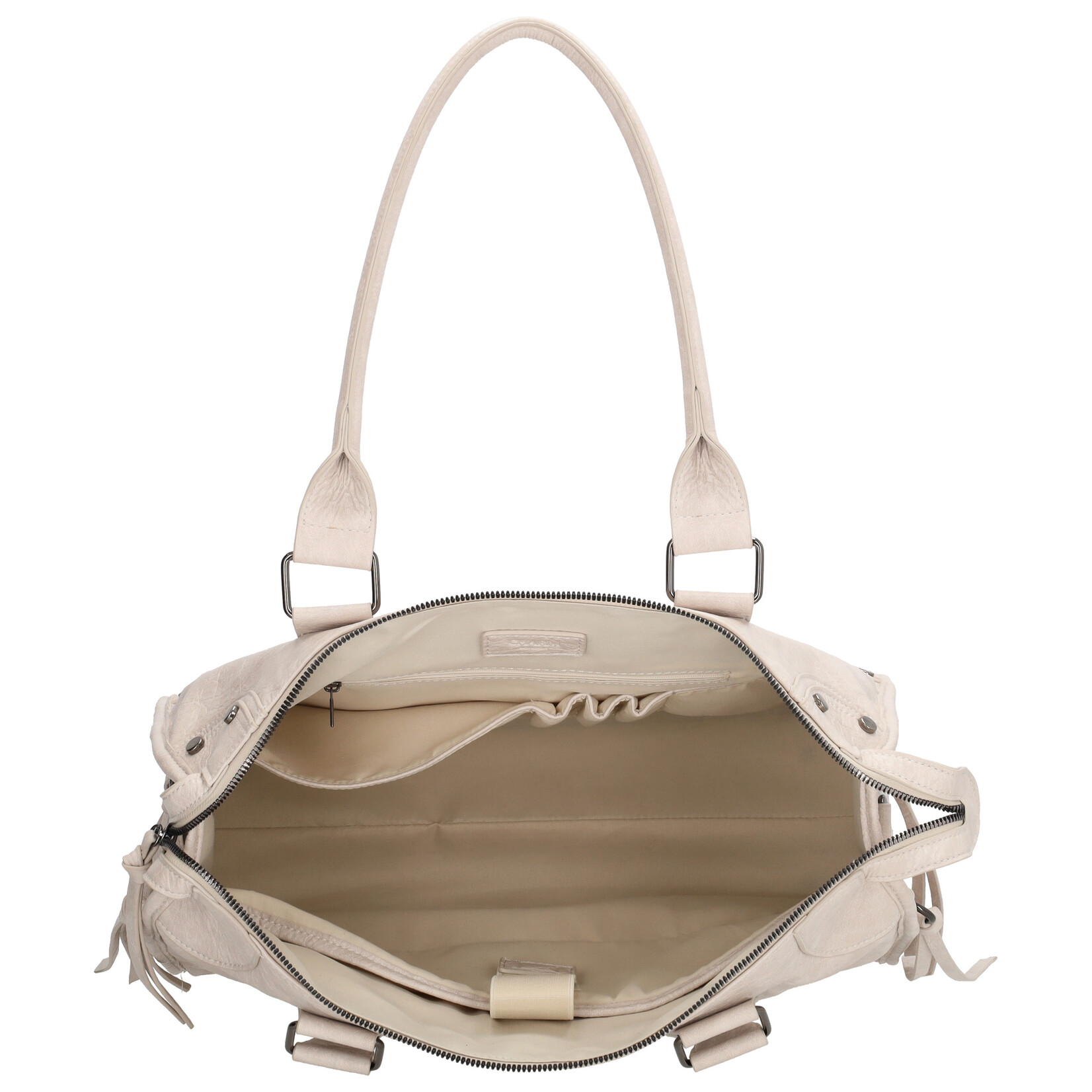 Charm London Charm London Berlin city bag 15,6 inch voor werk en school - crème