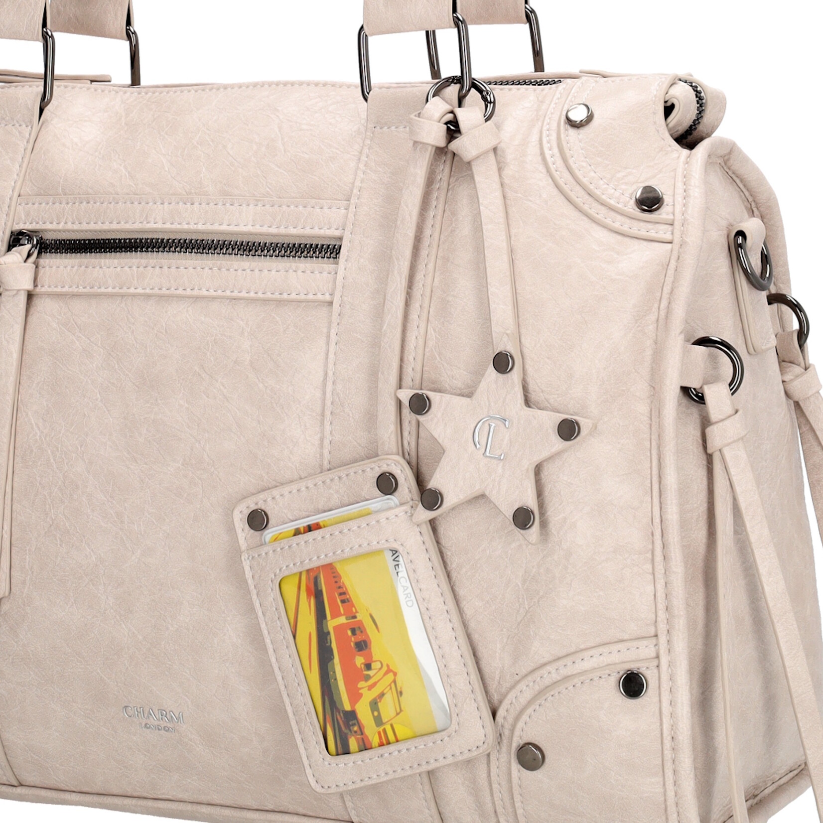 Charm London Charm London Berlin city bag 15,6 inch voor werk en school - crème