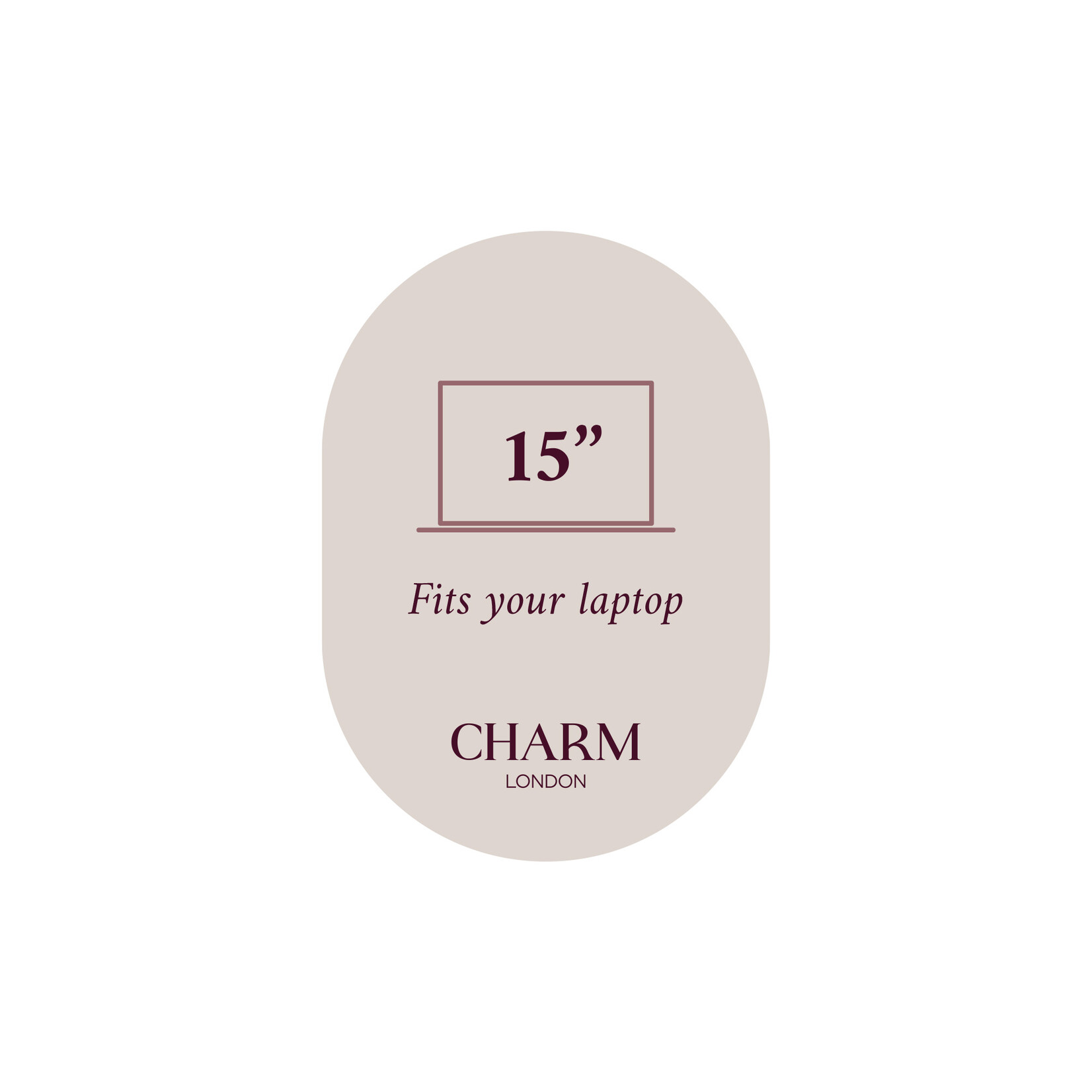 Charm London Charm London Berlin city bag 15,6 inch voor werk en school - crème