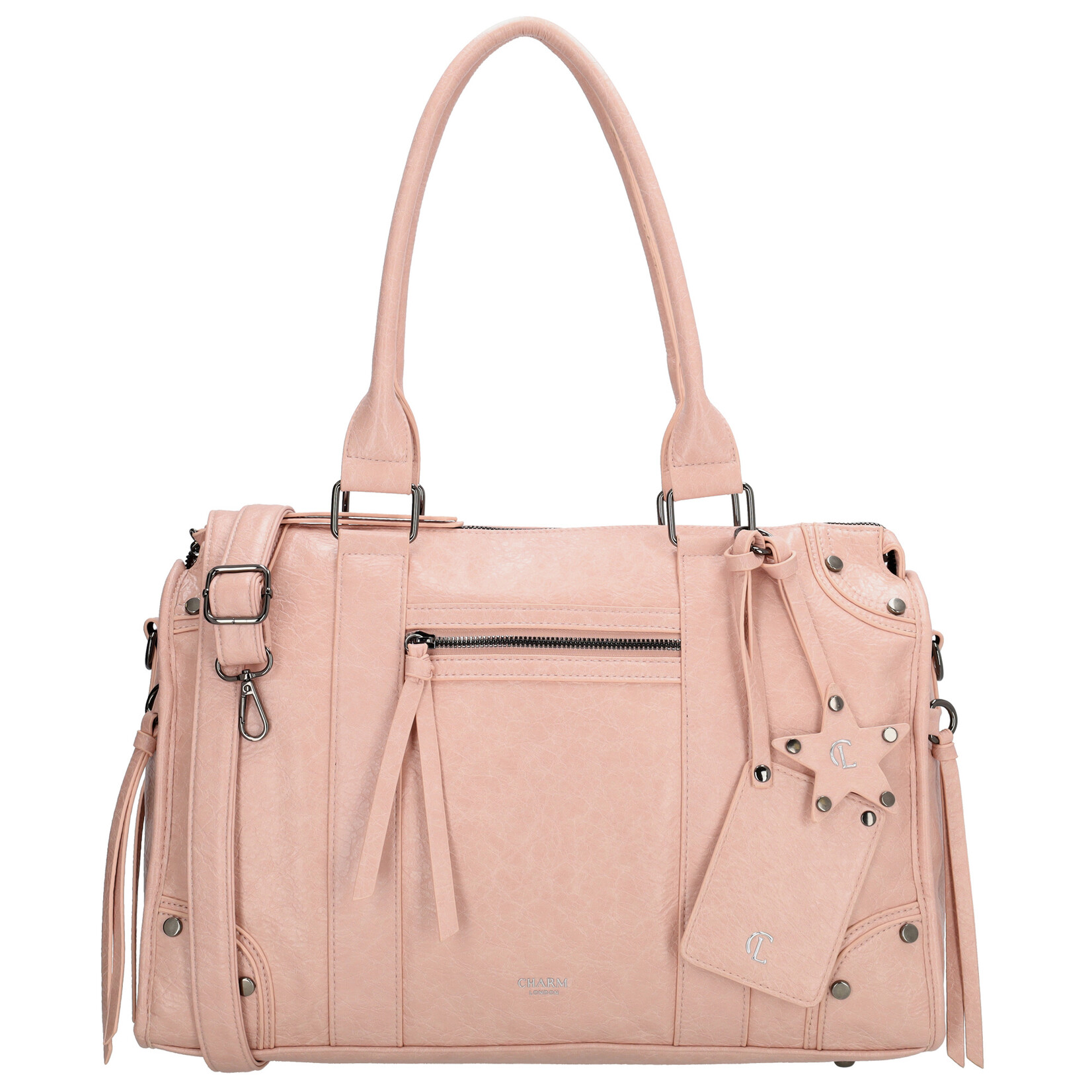 Charm London Charm London Berlin city bag 15,6 inch voor werk en school - oudrose