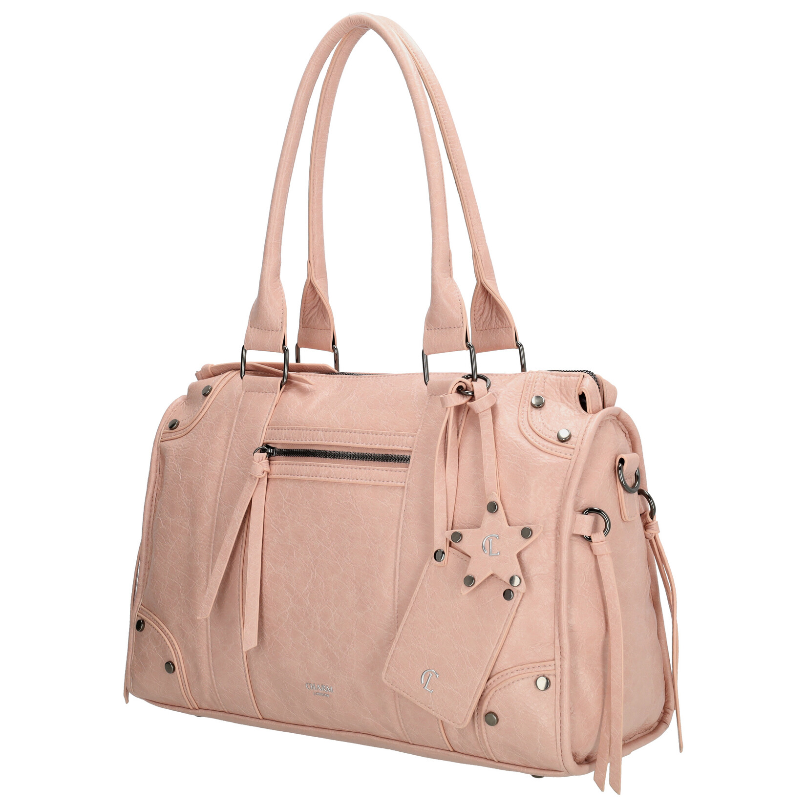 Charm London Charm London Berlin city bag 15,6 inch voor werk en school - oudrose