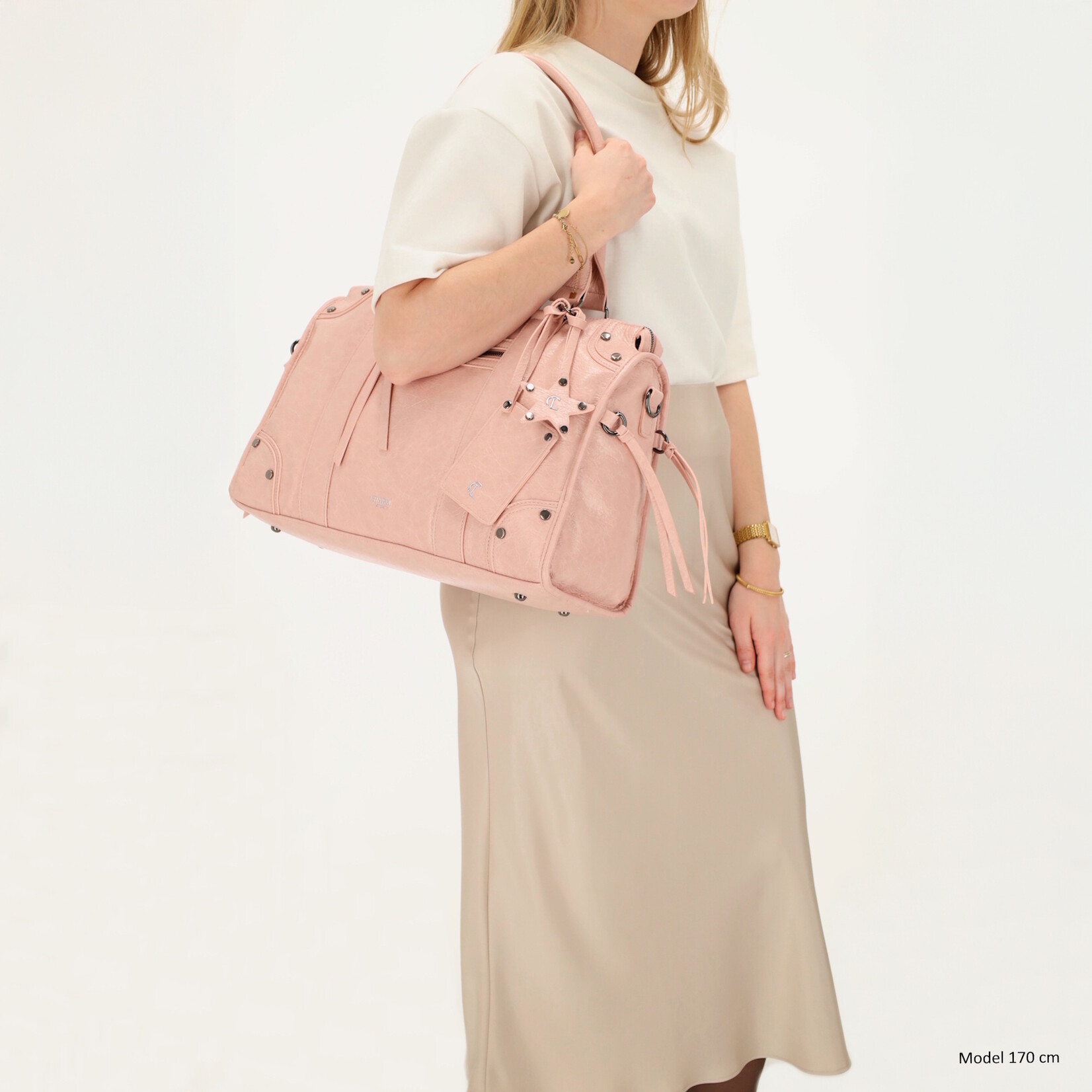 Charm London Charm London Berlin city bag 15,6 inch voor werk en school - oudrose
