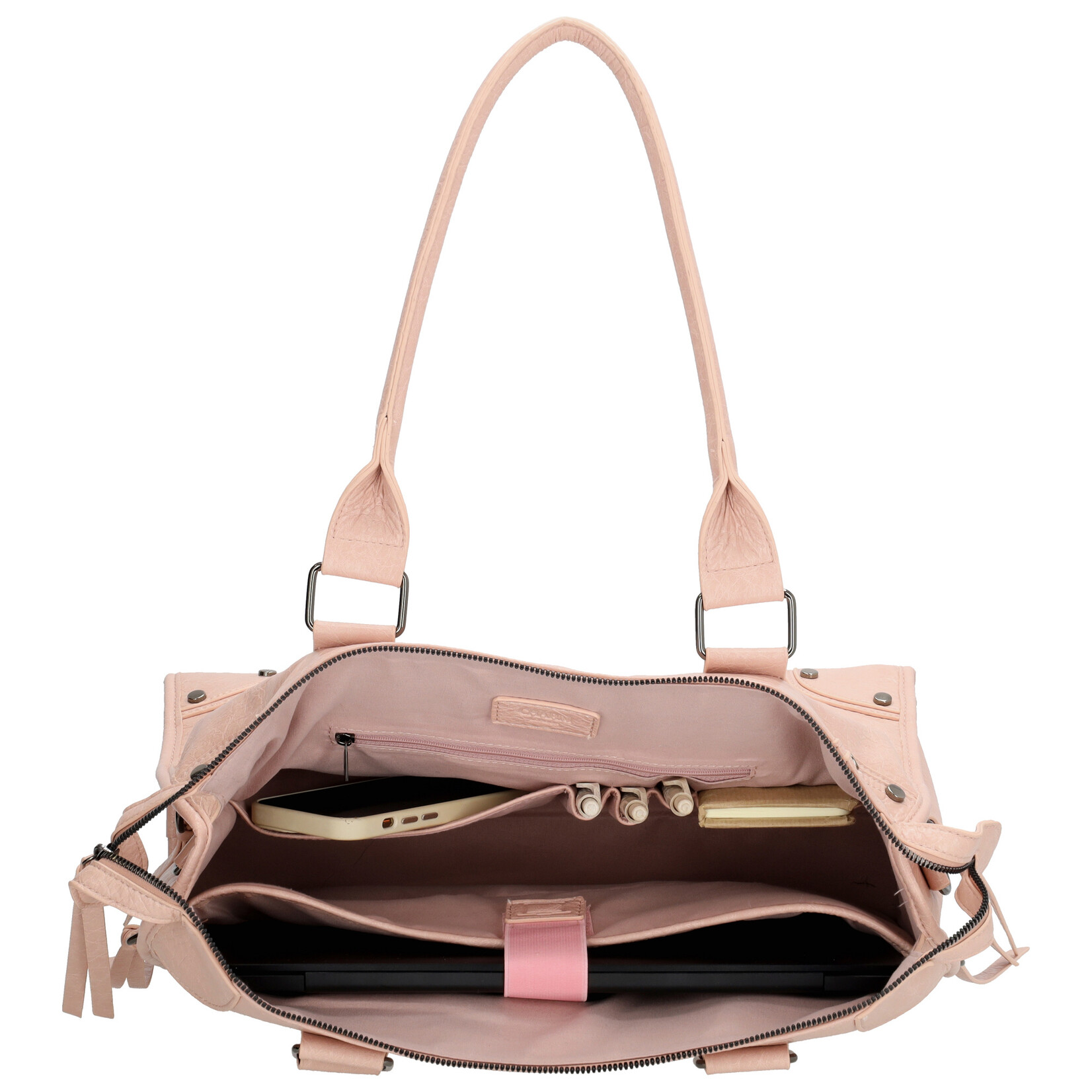 Charm London Charm London Berlin city bag 15,6 inch voor werk en school - oudrose