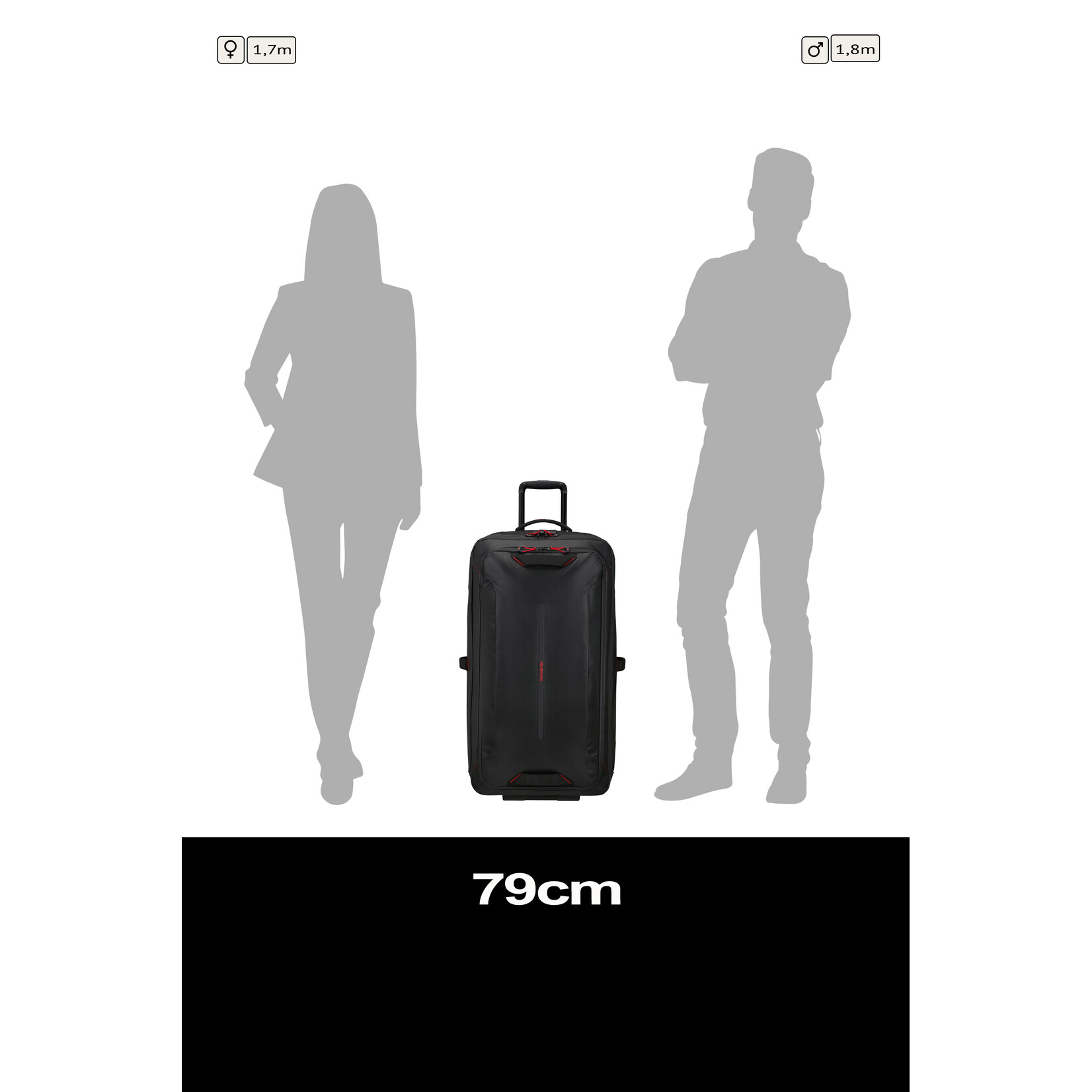 Samsonite Samsonite Prodiver duffle met wielen 79 - zwart
