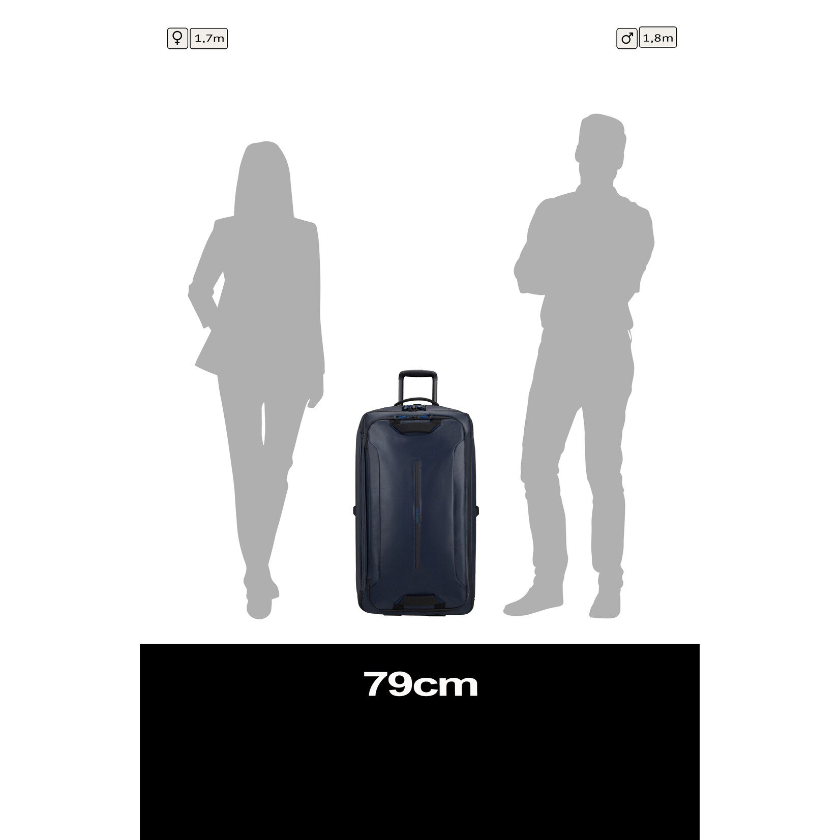 Samsonite Samsonite Prodiver duffle met wielen 79 - blue nights