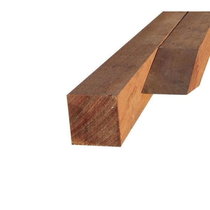 Hardhouten paal 7 x 7 cm - gezaagd