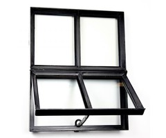 Stalen raam - vierkant openslaand - dubbel glas