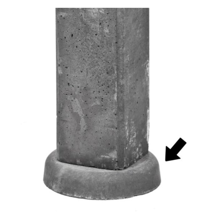 Wegzakpreventie / steltegel beton - 25 x 5 cm