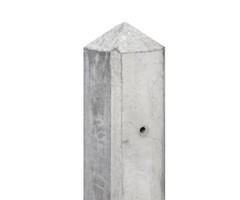 Betonpaal IJssel diamantkop 10 x 10 x 280 cm - Grijs