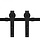 Rustiek loftdeur schuifdeurbeslag zwart recht model - lengte rail 200 cm