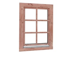 Prestige Douglas draai/kiepraam - Dubbel glas - 84,4 x 120,4 cm