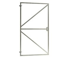Stalen poortframe met slotkast uitsparing - B100 x H180 cm - incl. 3 verstelbare ogen