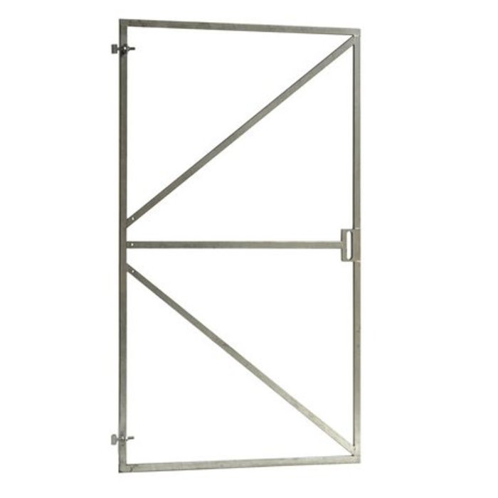 Stalen poortframe met slotkast uitsparing - B100 x H180 cm - incl. 3 verstelbare ogen