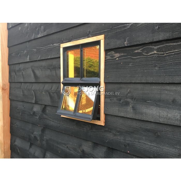 Stalen raam - vierkant openslaand - dubbel glas