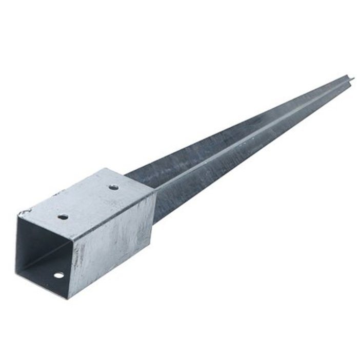 Paalhouder met punt verzinkt - 9,1 x 9,1 x 90 cm