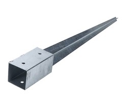 Paalhouder met punt verzinkt - 15,1 x 15,1 x 90 cm