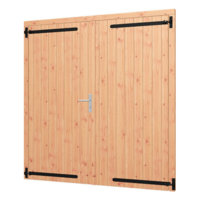 Dubbele opgeklampte Douglas deur - B190 x H202 cm Dubbele opgeklampte Douglas deur - B190 x H202 cm