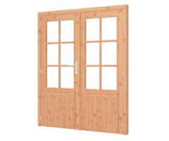 Dubbele glasdeur lariks Douglas - B169,6 x H200,6 cm