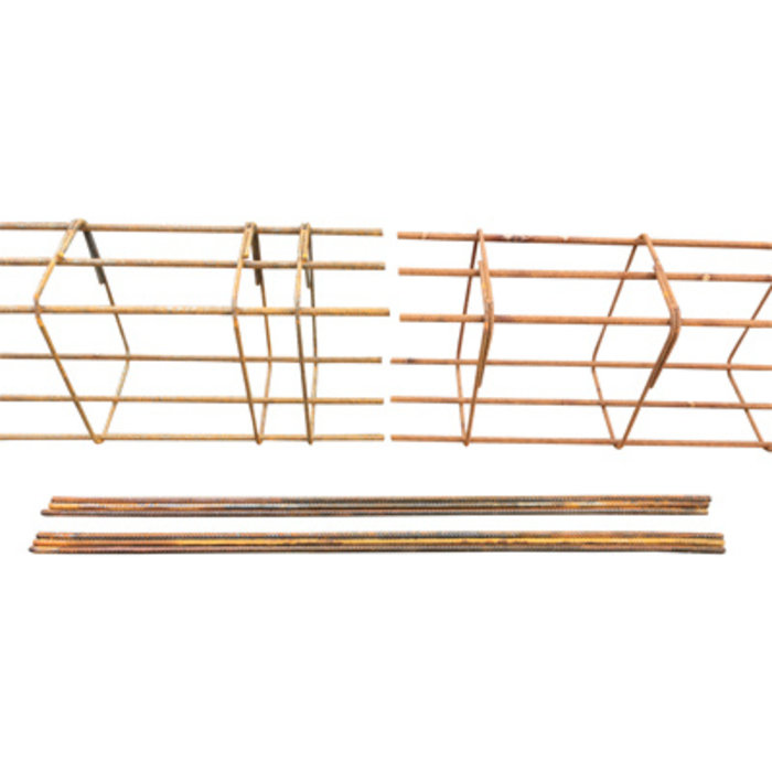 Wapeningskorf Ø12 3O 28 x 43 x 300 cm  inclusief verlengde haarspelden